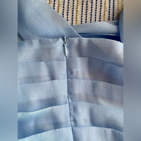 Oh Cici One Shoulder Ruched Mini Dress Light Blue Sz XS-S NWT - Picture 10 of 16